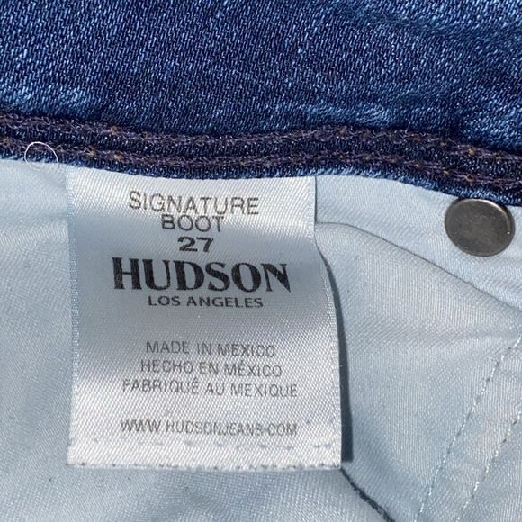 Hudson Signature Boot Cut Wm’s Sz 27 Low Rise Pocket Flap Denim Stretch Jeans - Picture 5 of 5
